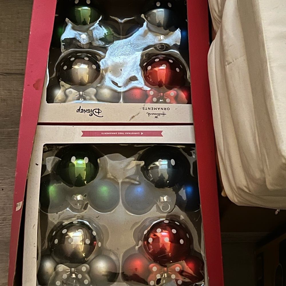 Disney Festive Ornament Collection - Red, Green, Silver
